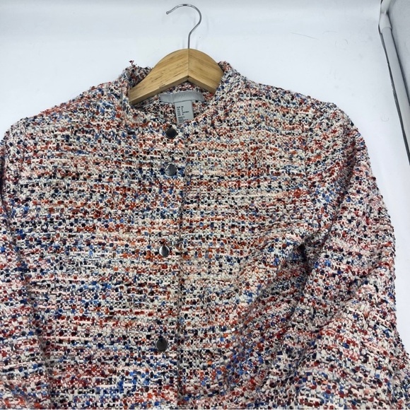 H&M Multi-Coloured Textured Blazer Jacket Women's 8 - Picture 4 of 12